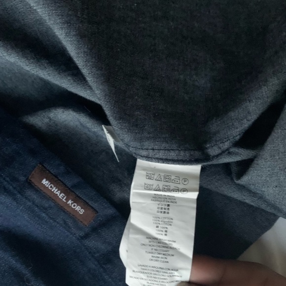 NWT Michael Kors Button Up Chambray Shirt Large - Picture 6 of 6